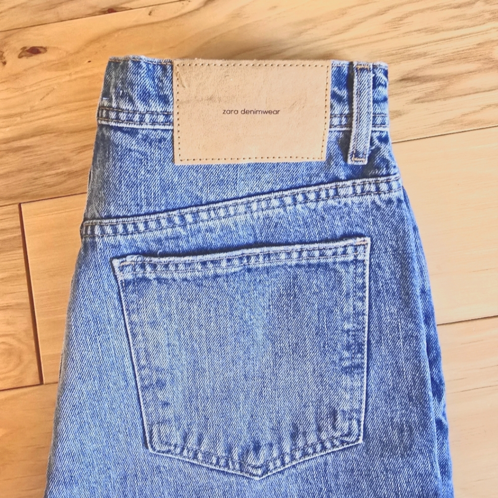 Zara Mens Cropped Blue Denim Jeans